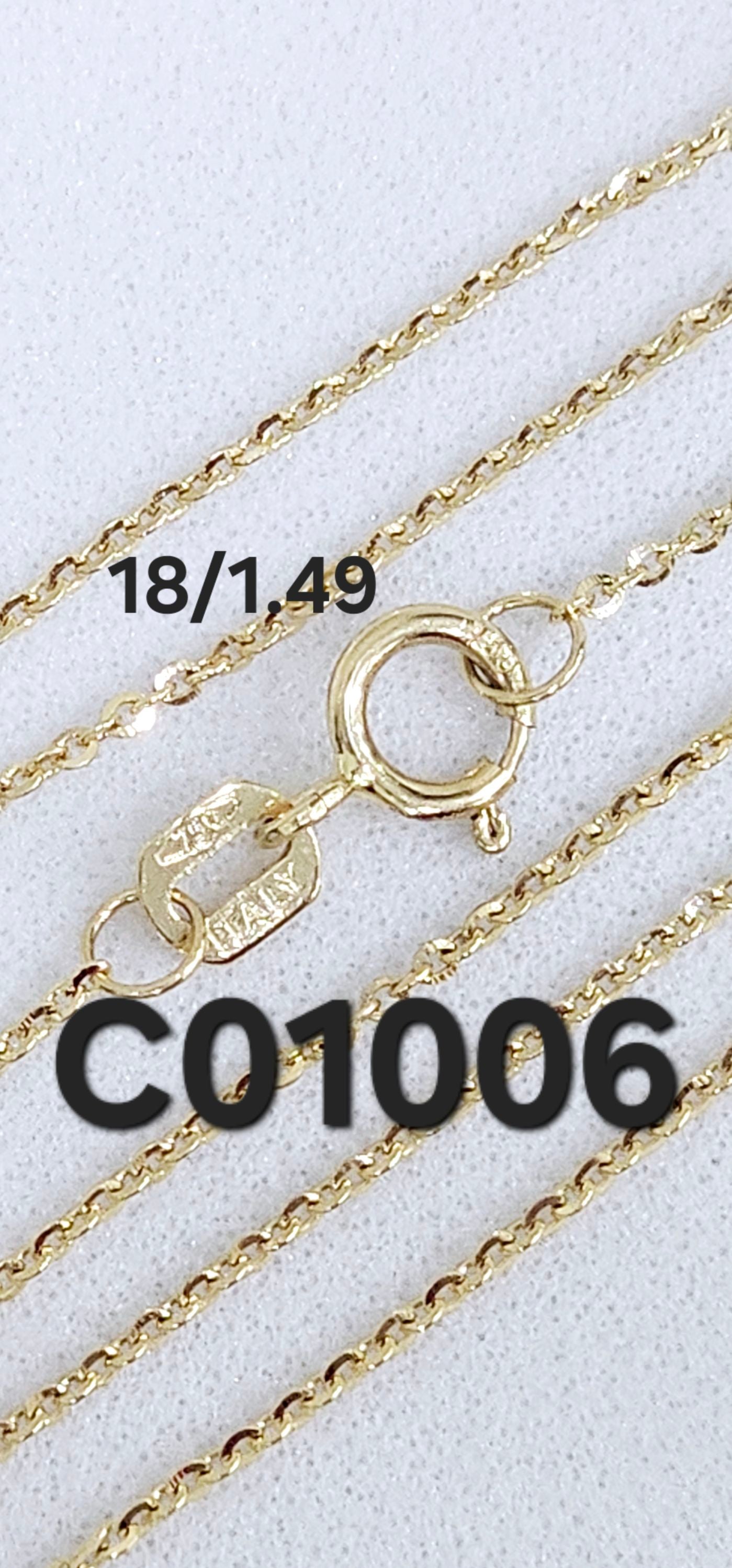 สร้อยคอทองคำแท้ สร้อบอิตาลี่ ITALY 18K (Au 750) C01006